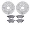 2502-59099 Geoperformance Drilled/Slotted Rotors w/5000 Advanced Brake Pads Kit, Fits Select Acura/Honda, Position: Front - image 1
