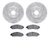 2502-59100 Geoperformance Drilled/Slotted Rotors w/5000 Advanced Brake Pads Kit, 2007-2015 Acura/Honda, Position: Front - image 1