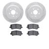 2502-59102 Geoperformance Drilled/Slotted Rotors w/5000 Advanced Brake Pads Kit, 2007-2017 Acura/Honda, Position: Rear - image 1