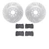 2502-59104 Geoperformance Drilled/Slotted Rotors w/5000 Advanced Brake Pads Kit, 2017-2019 Acura/Honda, Position: Front - image 1
