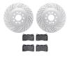 2502-59106 Geoperformance Drilled/Slotted Rotors w/5000 Advanced Brake Pads Kit, 2020-2021 Acura/Honda, Position: Front - image 1