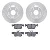 2502-59112 Geoperformance Drilled/Slotted Rotors w/5000 Advanced Brake Pads Kit, 2017-2020 Acura/Honda, Position: Rear - image 1