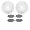 2502-59117 Geoperformance Drilled/Slotted Rotors w/5000 Advanced Brake Pads Kit, Fits Select Acura/Honda, Position: Rear - image 1