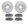 2502-59118 Geoperformance Drilled/Slotted Rotors w/5000 Advanced Brake Pads Kit, Fits Select Acura/Honda, Position: Rear - image 1