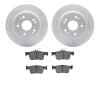 2502-59120 Geoperformance Drilled/Slotted Rotors w/5000 Advanced Brake Pads Kit, Fits Select Acura/Honda, Position: Rear - image 1