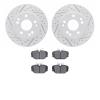 2502-63005 Geoperformance Drilled/Slotted Rotors w/5000 Advanced Brake Pads Kit, 1987-1993 Mercedes-Benz, Position: Front - image 1