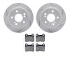 2502-63008 Geoperformance Drilled/Slotted Rotors w/5000 Advanced Brake Pads Kit, 1984-1995 Mercedes-Benz, Position: Rear - image 1