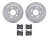 2502-63009 Geoperformance Drilled/Slotted Rotors w/5000 Advanced Brake Pads Kit, 1986-1993 Mercedes-Benz, Position: Rear - image 1