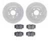 2502-63010 Geoperformance Drilled/Slotted Rotors w/5000 Advanced Brake Pads Kit, 1984-1995 Mercedes-Benz, Position: Front - image 1