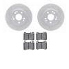 2502-63011 Geoperformance Drilled/Slotted Rotors w/5000 Advanced Brake Pads Kit, 1986-1989 Mercedes-Benz, Position: Front - image 1
