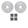 2502-63014 Geoperformance Drilled/Slotted Rotors w/5000 Advanced Brake Pads Kit, 1992-1999 Mercedes-Benz, Position: Rear - image 1