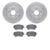 2502-63023 Geoperformance Drilled/Slotted Rotors w/5000 Advanced Brake Pads Kit, 2001-2011 Mercedes-Benz, Position: Front - image 1