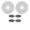 2502-63024 Geoperformance Drilled/Slotted Rotors w/5000 Advanced Brake Pads Kit, 2003-2009 Mercedes-Benz, Position: Front - image 1