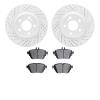2502-63048 Geoperformance Drilled/Slotted Rotors w/5000 Advanced Brake Pads Kit, 2017-2019 Mercedes-Benz, Position: Rear - image 1