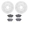 2502-63049 Geoperformance Drilled/Slotted Rotors w/5000 Advanced Brake Pads Kit, Fits Select Mercedes-Benz, Position: Rear - image 1