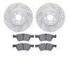 2502-63054 Geoperformance Drilled/Slotted Rotors w/5000 Advanced Brake Pads Kit, 2006-2012 Mercedes-Benz, Position: Front - image 1