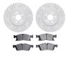 2502-63064 Geoperformance Drilled/Slotted Rotors w/5000 Advanced Brake Pads Kit, 2013-2016 Mercedes-Benz, Position: Front - image 1