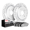 2502-65001 Geoperformance Drilled/Slotted Rotors w/5000 Advanced Brake Pads Kit, 1974-1974 GM, Position: Front - image 1