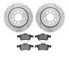 2502-65017 Geoperformance Drilled/Slotted Rotors w/5000 Advanced Brake Pads Kit, 2008-2011 GM, Position: Rear - image 1