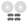 2502-65021 Geoperformance Drilled/Slotted Rotors w/5000 Advanced Brake Pads Kit, 2011-2013 GM, Position: Rear - image 1