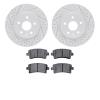 2502-65022 Geoperformance Drilled/Slotted Rotors w/5000 Advanced Brake Pads Kit, 2010-2020 GM, Position: Rear - image 1