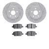 2502-65023 Geoperformance Drilled/Slotted Rotors w/5000 Advanced Brake Pads Kit, Fits Select GM, Position: Rear - image 1