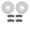 2502-67001 Geoperformance Drilled/Slotted Rotors w/5000 Advanced Brake Pads Kit, 1997-2006 Infiniti/Nissan, Position: Front - image 1