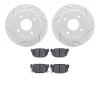 2502-67003 Geoperformance Drilled/Slotted Rotors w/5000 Advanced Brake Pads Kit, 1989-1998 Infiniti/Nissan, Position: Rear - image 1