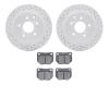 2502-67005 Geoperformance Drilled/Slotted Rotors w/5000 Advanced Brake Pads Kit, 1989-1996 Infiniti/Nissan, Position: Rear - image 1