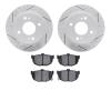 2502-67007 Geoperformance Drilled/Slotted Rotors w/5000 Advanced Brake Pads Kit, 1990-1992 Infiniti/Nissan, Position: Rear - image 1
