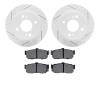 2502-67008 Geoperformance Drilled/Slotted Rotors w/5000 Advanced Brake Pads Kit, 1991-2001 Infiniti/Nissan, Position: Rear - image 1