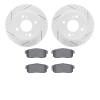 2502-67009 Geoperformance Drilled/Slotted Rotors w/5000 Advanced Brake Pads Kit, 2000-2006 Infiniti/Nissan, Position: Rear - image 1