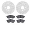 2502-67010 Geoperformance Drilled/Slotted Rotors w/5000 Advanced Brake Pads Kit, 1993-2006 Infiniti/Nissan, Position: Front - image 1