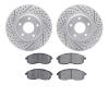 2502-67017 Geoperformance Drilled/Slotted Rotors w/5000 Advanced Brake Pads Kit, 2002-2006 Infiniti/Nissan, Position: Front - image 1
