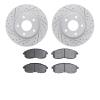 2502-67038 Geoperformance Drilled/Slotted Rotors w/5000 Advanced Brake Pads Kit, 2013-2019 Infiniti/Nissan, Position: Front - image 1
