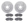 2502-67040 Geoperformance Drilled/Slotted Rotors w/5000 Advanced Brake Pads Kit, Fits Select Infiniti/Nissan, Position: Front - image 1