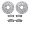 2502-67047 Geoperformance Drilled/Slotted Rotors w/5000 Advanced Brake Pads Kit, 2002-2006 Infiniti/Nissan, Position: Front - image 1