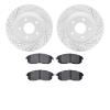 2502-67051 Geoperformance Drilled/Slotted Rotors w/5000 Advanced Brake Pads Kit, 2011-2019 Infiniti/Nissan, Position: Front - image 1