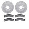 2502-67060 Geoperformance Drilled/Slotted Rotors w/5000 Advanced Brake Pads Kit, Fits Select Infiniti/Nissan, Position: Front - image 1