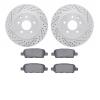 2502-67100 Geoperformance Drilled/Slotted Rotors w/5000 Advanced Brake Pads Kit, 2005-2021 Infiniti/Nissan, Position: Rear - image 1