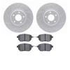 2502-67104 Geoperformance Drilled/Slotted Rotors w/5000 Advanced Brake Pads Kit, 2003-2005 Infiniti/Nissan, Position: Front - image 1