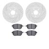 2502-67105 Geoperformance Drilled/Slotted Rotors w/5000 Advanced Brake Pads Kit, 2003-2011 Infiniti/Nissan, Position: Front - image 1