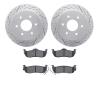 2502-67106 Geoperformance Drilled/Slotted Rotors w/5000 Advanced Brake Pads Kit, 2004-2015 Infiniti/Nissan, Position: Rear - image 1