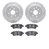 2502-67111 Geoperformance Drilled/Slotted Rotors w/5000 Advanced Brake Pads Kit, 2005-2012 Infiniti/Nissan, Position: Rear - image 1