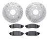 2502-67112 Geoperformance Drilled/Slotted Rotors w/5000 Advanced Brake Pads Kit, 2004-2005 Infiniti/Nissan, Position: Front - image 1