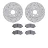 2502-67117 Geoperformance Drilled/Slotted Rotors w/5000 Advanced Brake Pads Kit, 2007-2017 Infiniti/Nissan, Position: Front - image 1