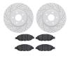 2502-67125 Geoperformance Drilled/Slotted Rotors w/5000 Advanced Brake Pads Kit, Fits Select Infiniti/Nissan, Position: Front - image 1
