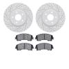 2502-67129 Geoperformance Drilled/Slotted Rotors w/5000 Advanced Brake Pads Kit, Fits Select Infiniti/Nissan, Position: Front - image 1
