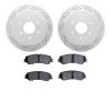 2502-67131 Geoperformance Drilled/Slotted Rotors w/5000 Advanced Brake Pads Kit, Fits Select Infiniti/Nissan, Position: Rear - image 1