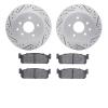 2502-68000 Geoperformance Drilled/Slotted Rotors w/5000 Advanced Brake Pads Kit, 2002-2006 Infiniti/Nissan, Position: Rear - image 1